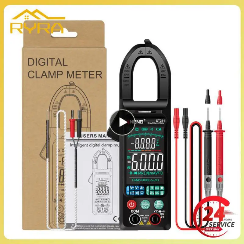 

ANENG ST181 Digital Clamp Meter DC/AC Current 6000 Counts Multimeter Ammeter Voltage Tester Car Amp Hz Capacitance NCV Ohm Test