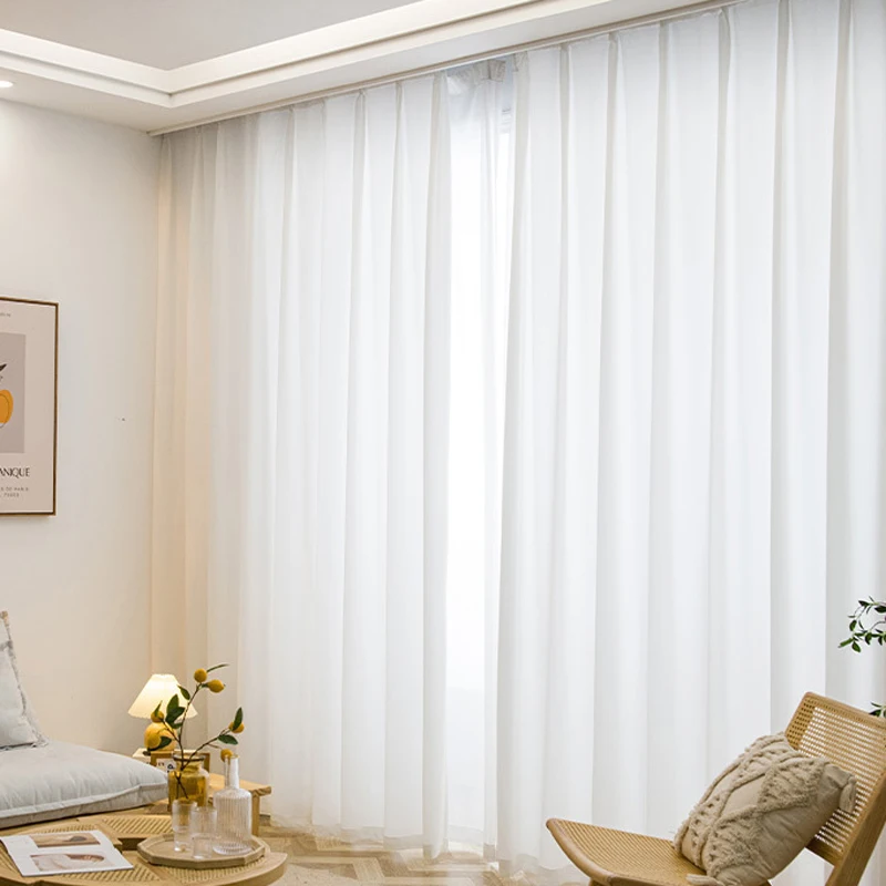 1 шт. современные белые прозрачные шторы элегантные светофильтрующие оконные