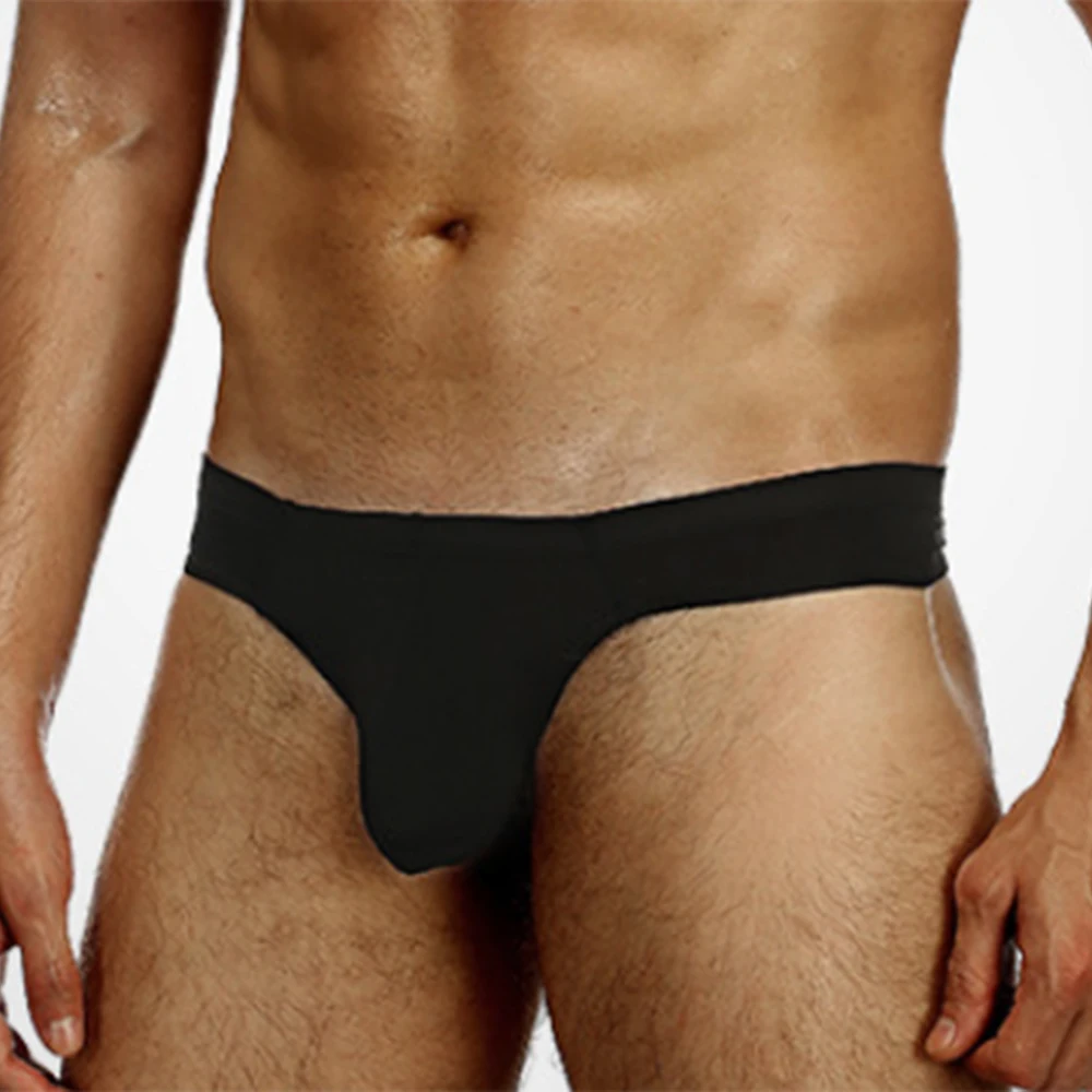 

Brand Men's Thongs Sexy Sissy Lingerie Low Waist Briefs Breathable G-String Soft Pouch Underwear Soft Underpants Soft T-Back