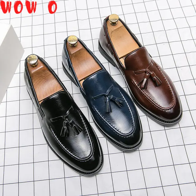 Classic Men's Casual Loafers Driving Shoes Moccasin Fashion Male Comfortable Autumn Leather Shoes Men Lazy Tassel Dress Shoes 1