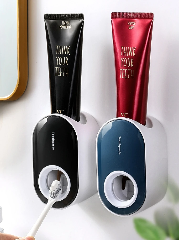 

Automatic Toothpaste Dispenser Squeeze Toothpaste Tooth Dust Toothbrush Holder Wall Mount Bracket Bathroom Accessories