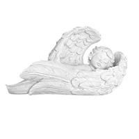 angel statue angel memorial statue garden guardian memorial statue for home resin white praying angel figurine sculpture cherub