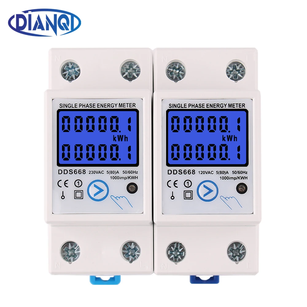 

Digital Single-Phase Meters Electricity Current And Consumption Meters Energy Meters And Voltage 120V 230V