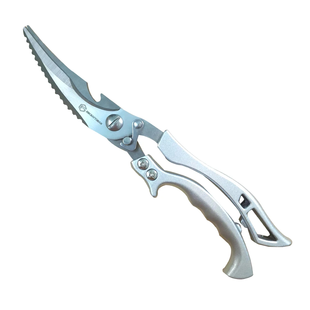 

Jincraftsman®–10 Inch Spring-Open Type Lockable Blade Ergonomic Alloy Handle Multifunctional Poweful Kitchen Houseware Scissors
