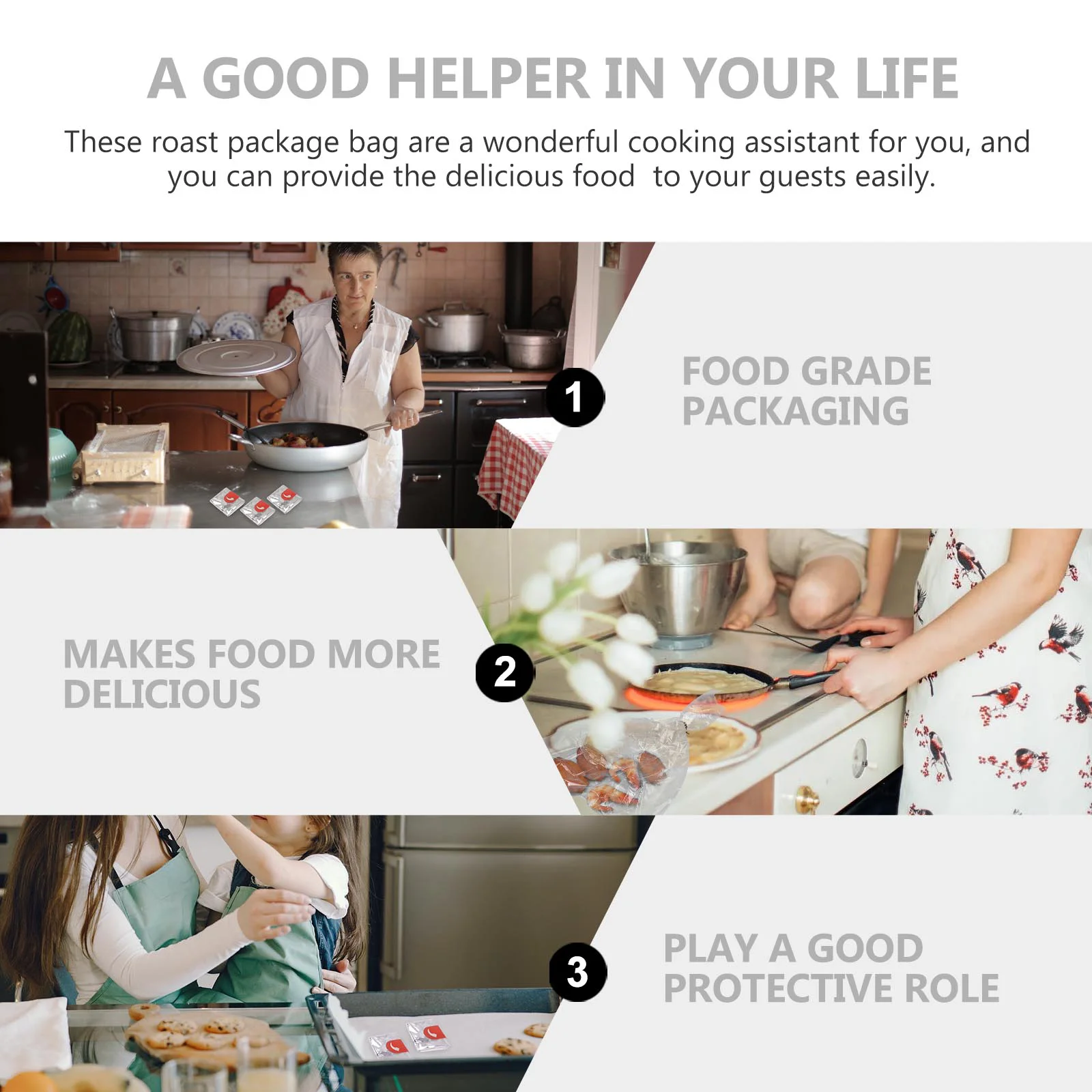 100 шт. термостойкие пакеты для гриля и печи