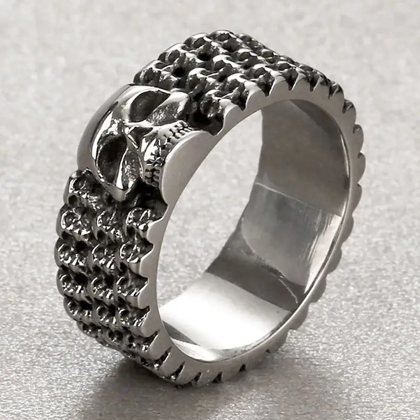 НОВЫЙ анило из нержавеющей стали 316L для мужчин уникальное кольцо с черепом