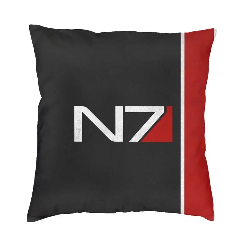 

Mass Effect N7 Iconic Cushion Cover 45x45 Home Decorative 3D Print Game Throw Pillow for Car Double-sided