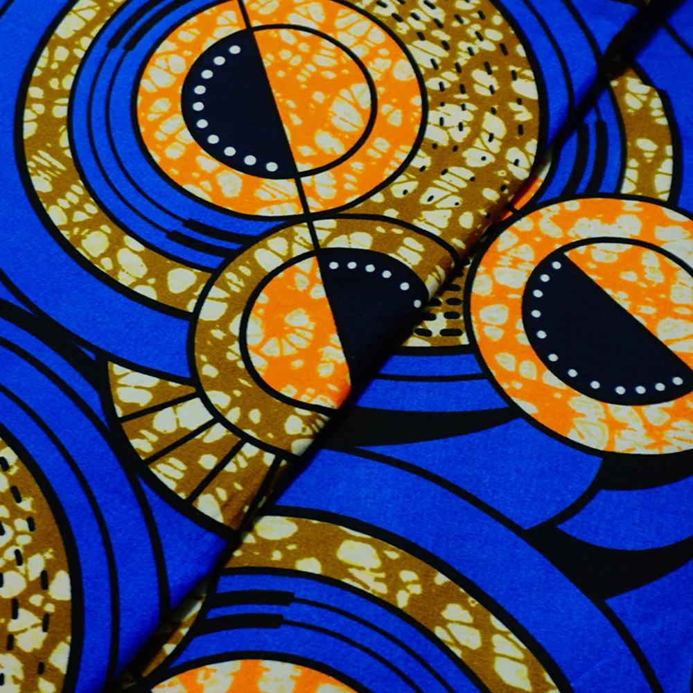 Новый Африканский Воск Анкара ткань батик печать Текила полиэстер материал