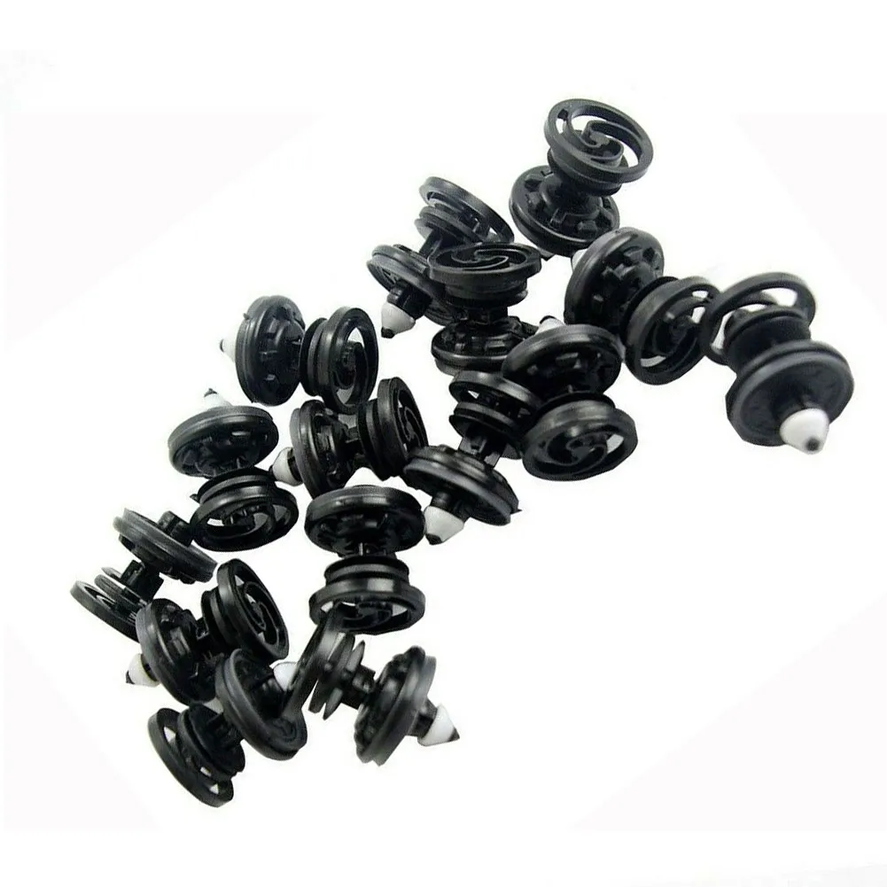 

20PCS Interior Door Panel Push Type Clips For Golf PassatBus T5 Taureg Part Number 7L6868243 Black Nylon Replacement Parts