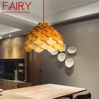 fairy luxury chandelier wood color modern led lighting creative decorative fixtures for home living dining room bedroom