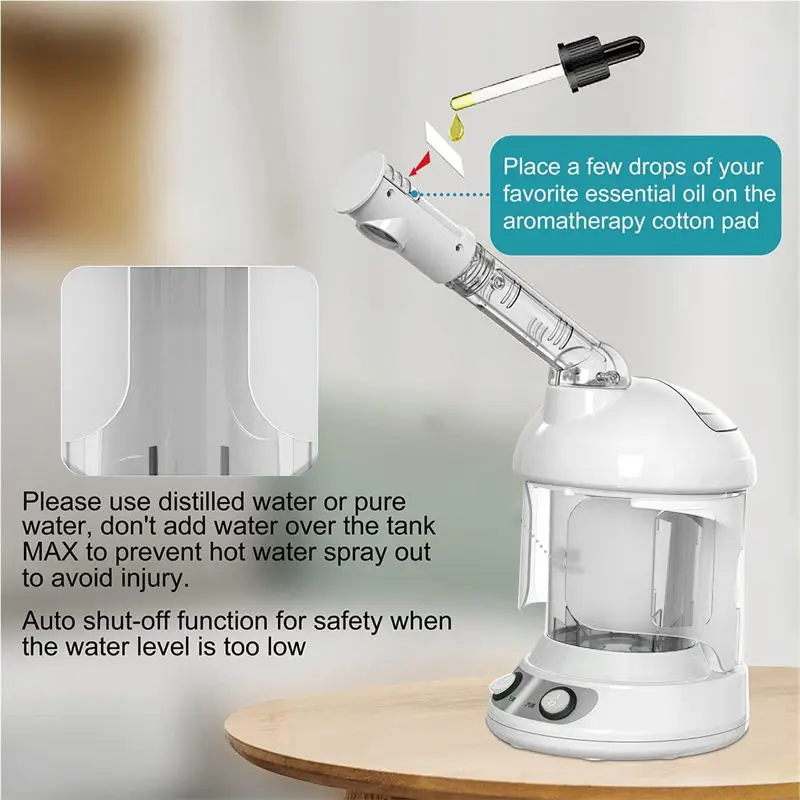 Нано-отпариватель для лица с выдвижной вращающейся на 360 градусов ручкой 10