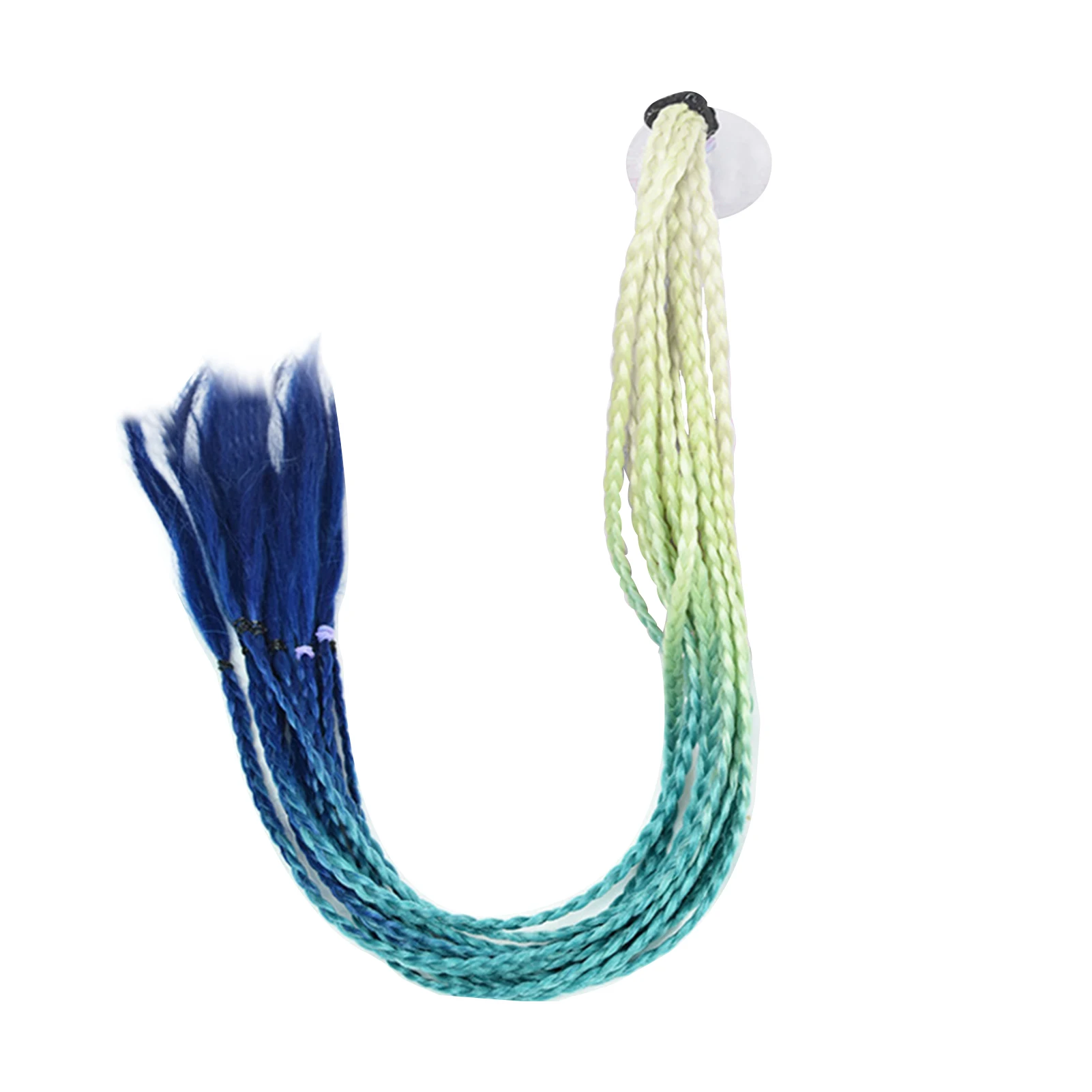 

Gradient Twisting For Motorcycle Helmet Hair With Sucker Reusable Braids Ponytail Pigtails Decoration Fashion Bike Female Wig