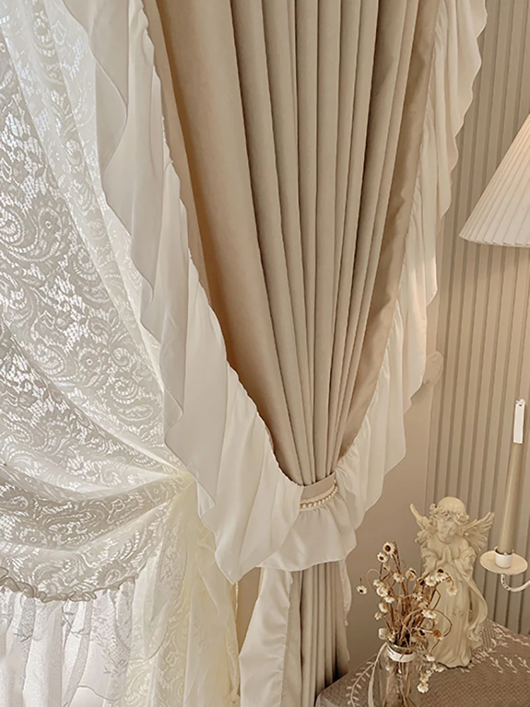 Затемняющие шторы во французском стиле, кружевные шторы для гостиной, спальни, балкона, занавески для окон, шторы для затемнения комнаты (art.: 3920c196ab19f) - 3920c196ab19f