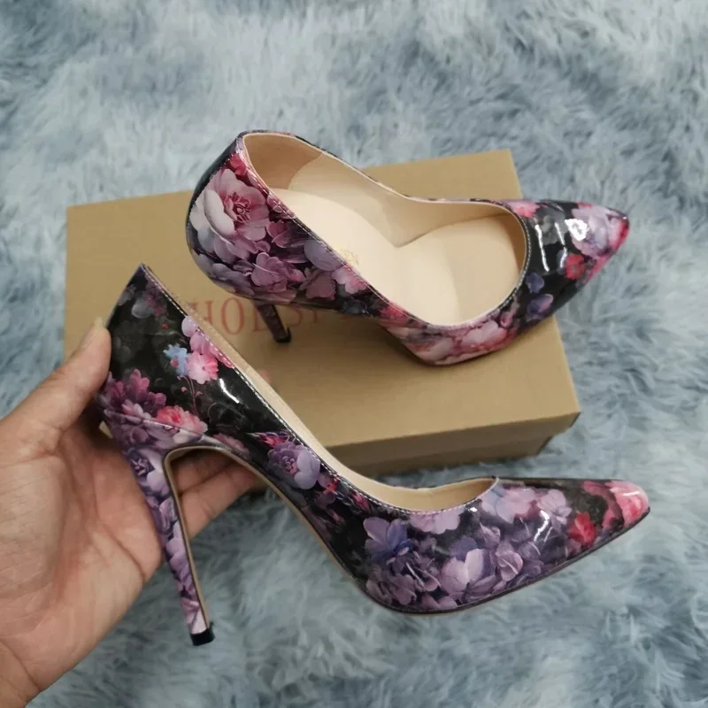 Женская обувь с острым носком пикантные туфли-лодочки из лакированной кожи