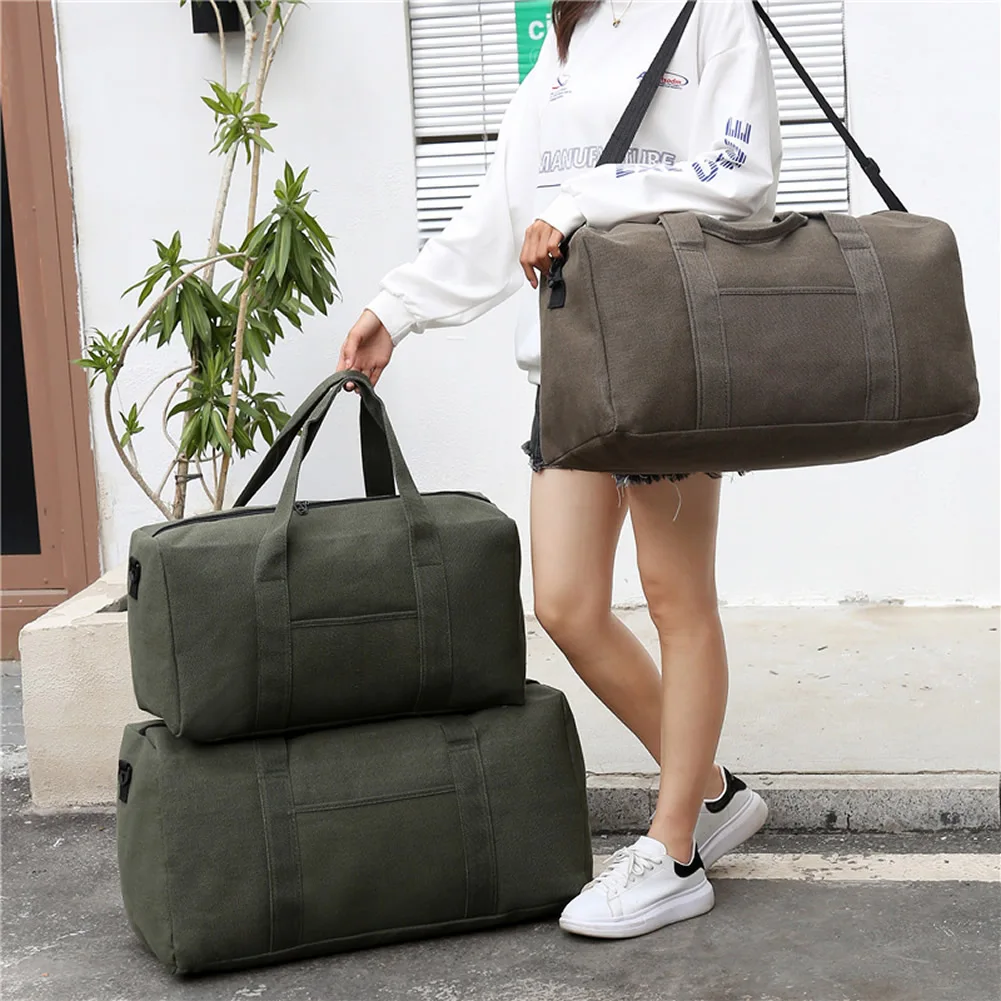 

GNWXY Large Capacity Canvas Travel Bag Large Hand Luggage Bags Men Multifunctional Waterproof Portable Weekend Bag Dropshipping