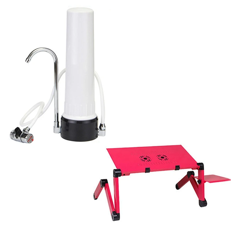 

Calcium Sulfite Water Filter Desktop Water Purifier & With Double Fan Radiator Mouse Seat Adjustable Laptop Desk