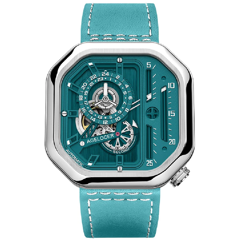 

AGELOCER New Desigin Green Woman Mechanical Watch Sapphire Street Style Casual Fashion Automatic Watches aaa Ladies Watch