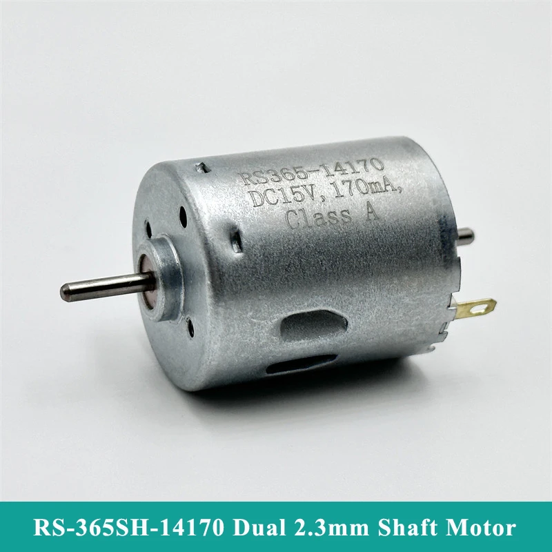 

RS-365SH-14170 Mini Motor DC 6V- 24V 10300RPM Dual 2.3mm Shaft Carbon Brush Electric Motor For Toy Sweeper Robot Vacuum Cleaner