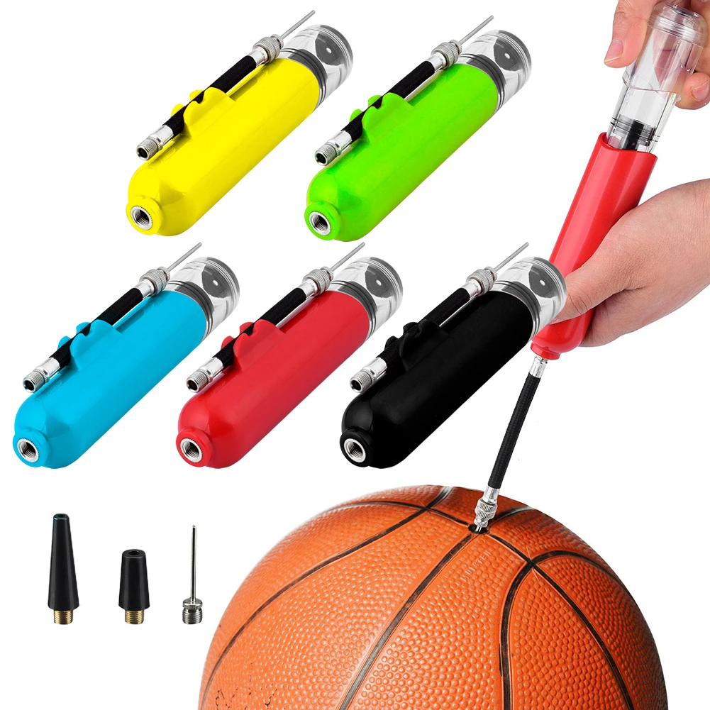 

Portable Mini Ball Pump Basketball Football Soccer Volleyball Hand Inflator Pump Dual Design With Gas Needle Nozzle Parts