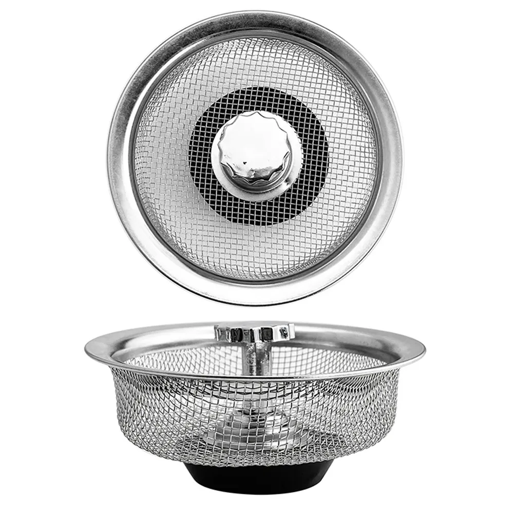 

New Stainless Steel Bathtub Hair Catcher Stopper Shower Drain Hole Filter Trap Waste Disposer Plug Kitchen Metal Sink Strainer