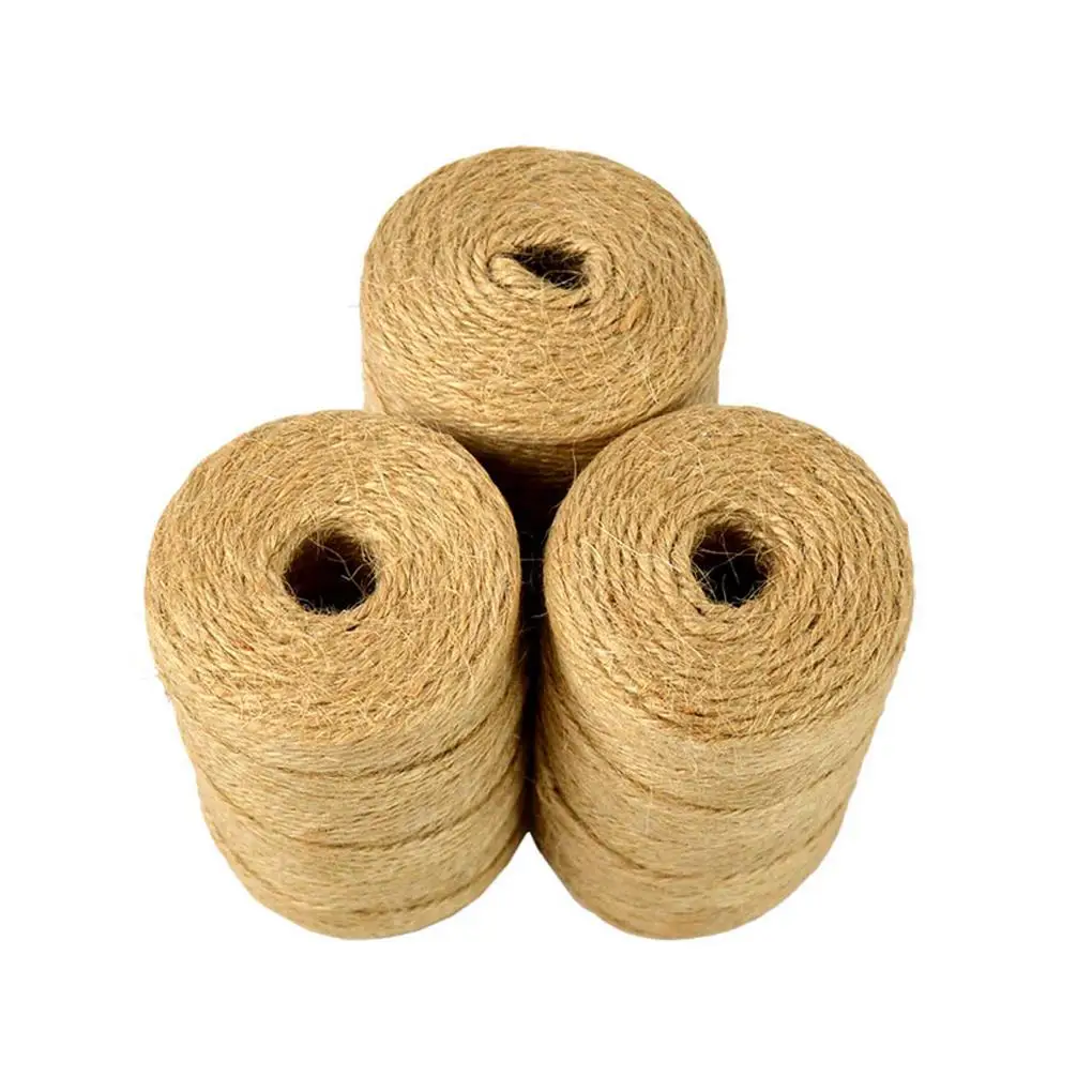

150M Natural Jute Twine Burlap String Hemp Rope Party Wedding Gift Wrapping Cords Thread DIY Scrapbooking Florists Craft Decor