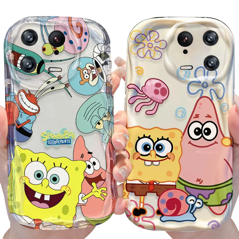 Милый S-губчатый волнистый чехол для Xiaomi Mi 14 13 12 Pro 11 Lite 11i 5G POCO X6 X5 X4 X3 NFC GT F6 F5 F4 F3 M4 M3