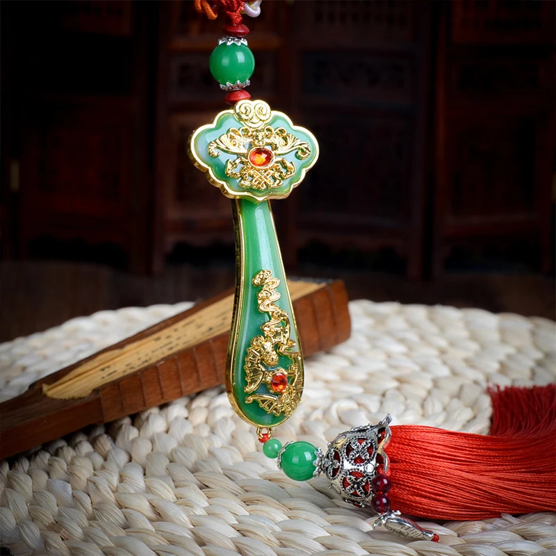 

Chinese Amulet Auspicious Ruyi Car Pendant Knot Tassel Home Furnishing Feng Shui Power Scepter Decoration Ornaments Good Fortune