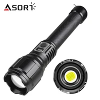 New Strong Light Flashlight XHP360 LED Wick Type-C USB Charging Telescopic Zoom Torch Lantern Camping Outdoor Emergency