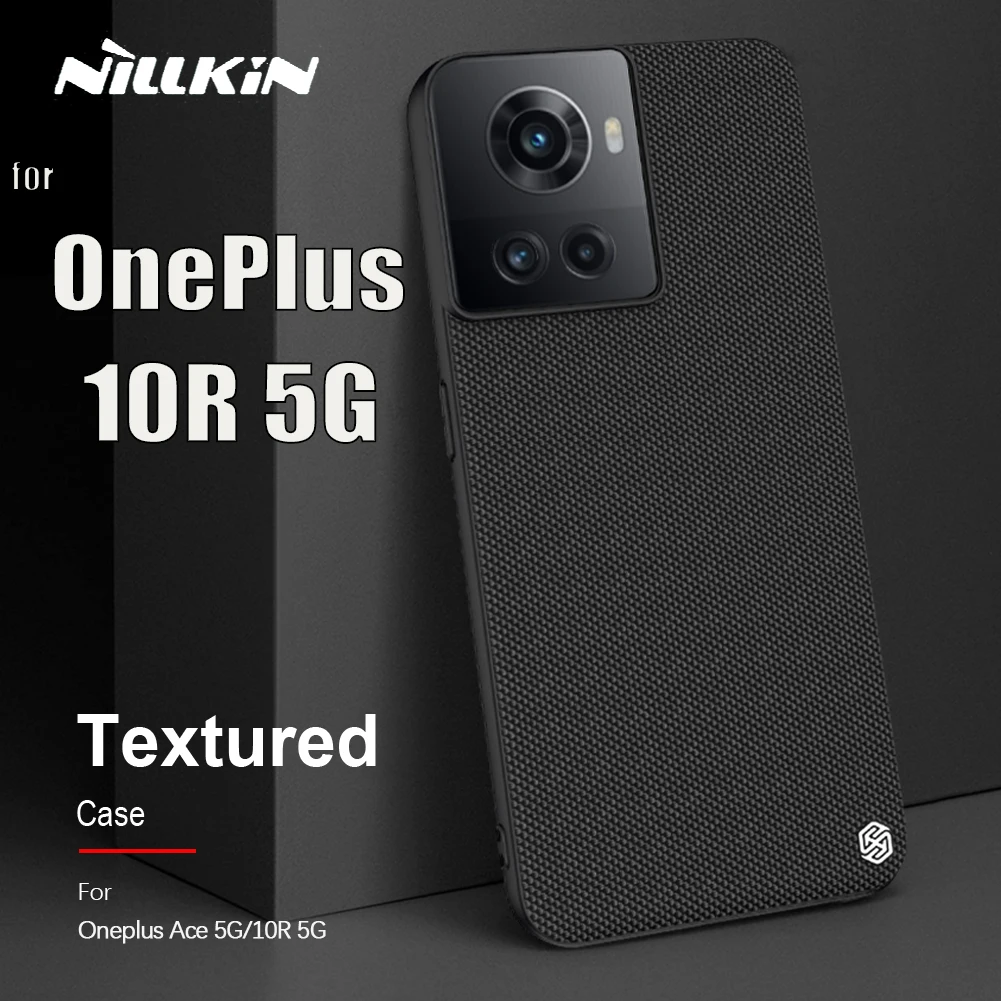 

Чехол Nillkin для OnePlus 10R 5G чехол NILKIN Текстурированный Нейлон волокно мягкий ТПУ Жесткий ПК Панель задняя крышка для One Plus 10R Capa
