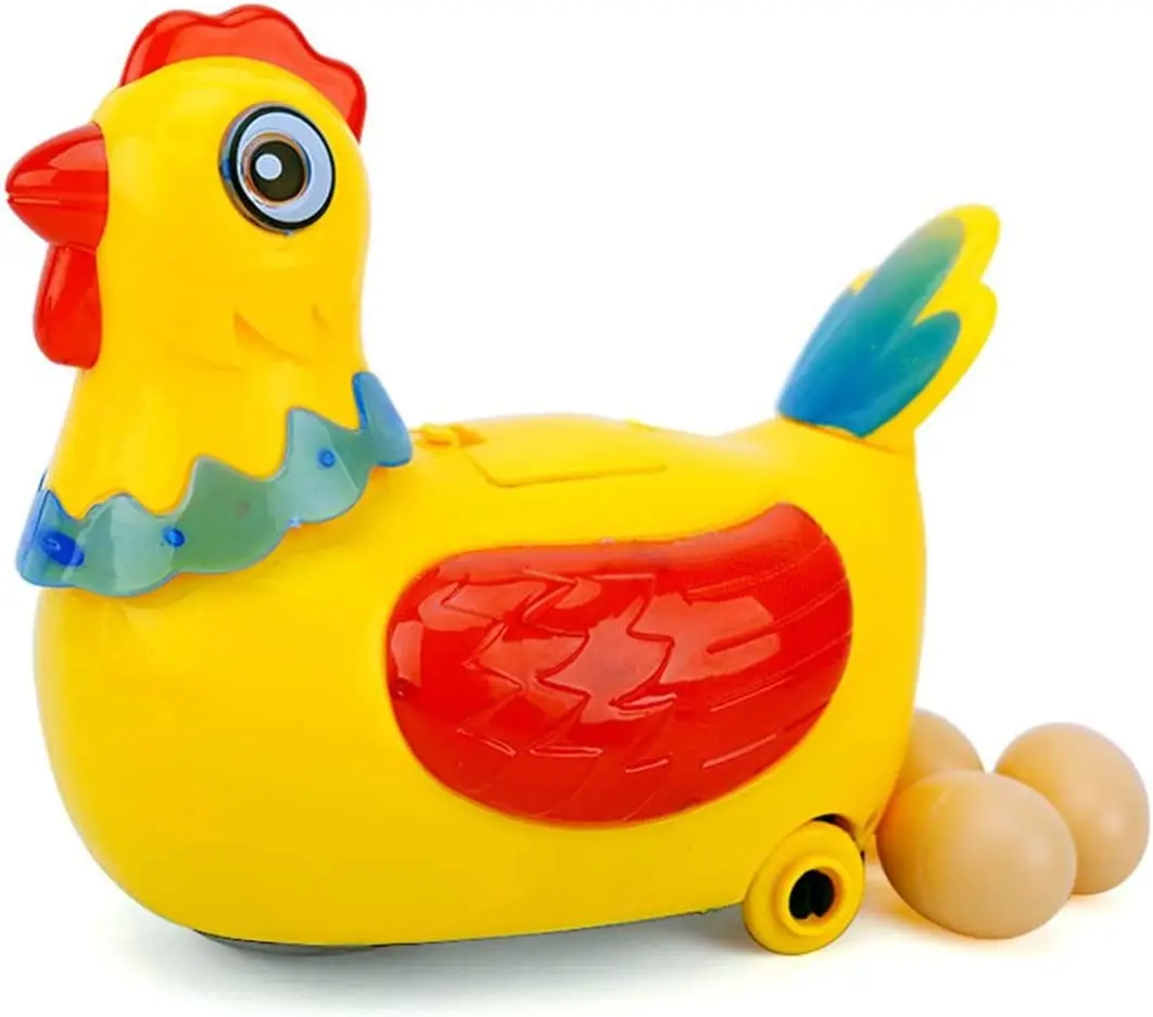 Electric Chicken Laying Egg Toy Electric Music Dancing Chicken Animal Toy with Colorful Light and Music Baby Interactive Toys