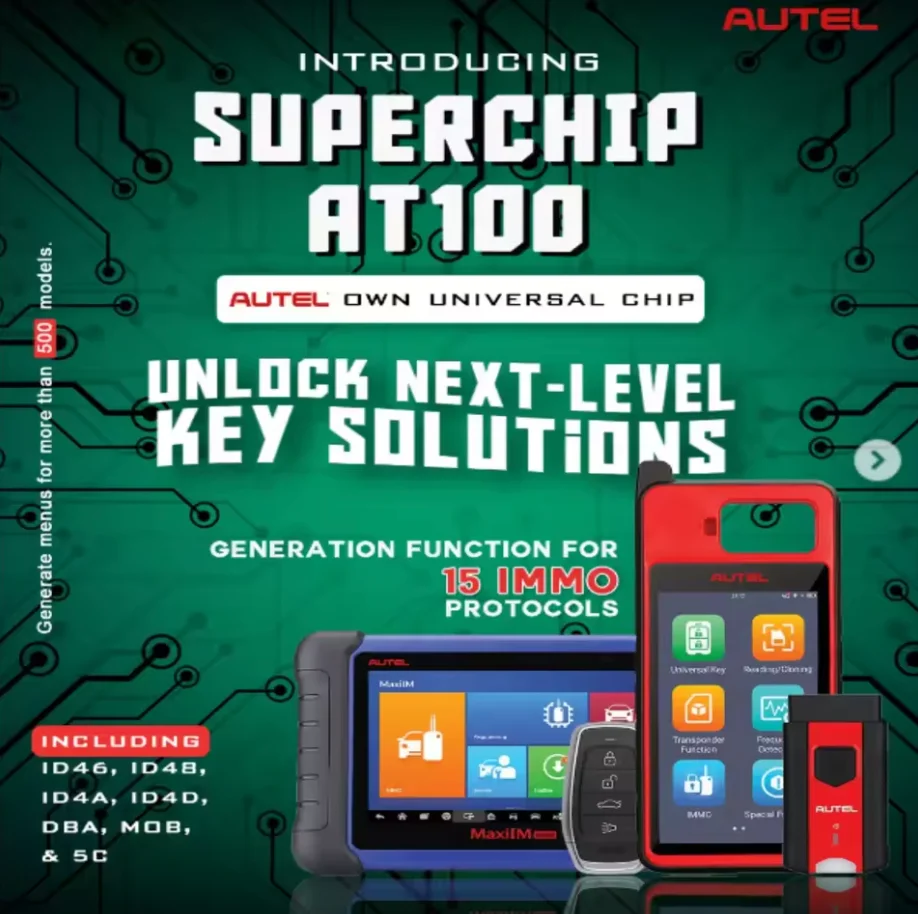 Фото Универсальный супертранспондерный чип Autel AT100 для XP200 XP400 XP400PRO KM100 IM508 и серии IM608 OTOFIX IM1 для программирования ключей №3