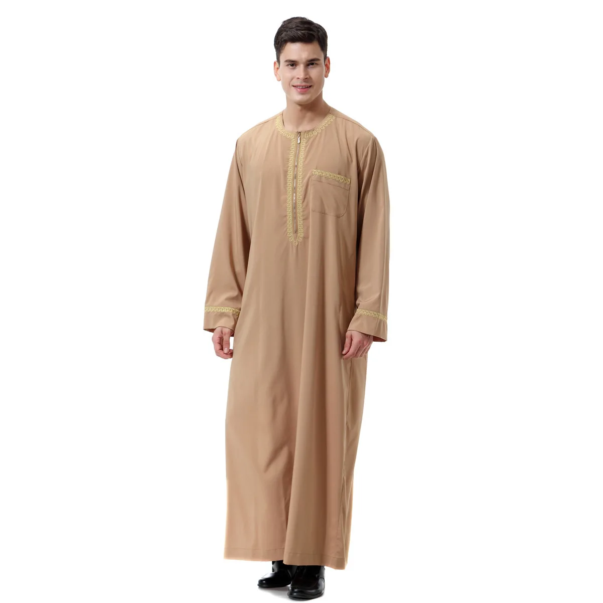Saudi Arabia Clothing Kurta Men Abaya Dubai Long Sleeve Saudi Thobe Tesettur Elbise Arabisch Djellaba Homme Muslim Kaftan Boys