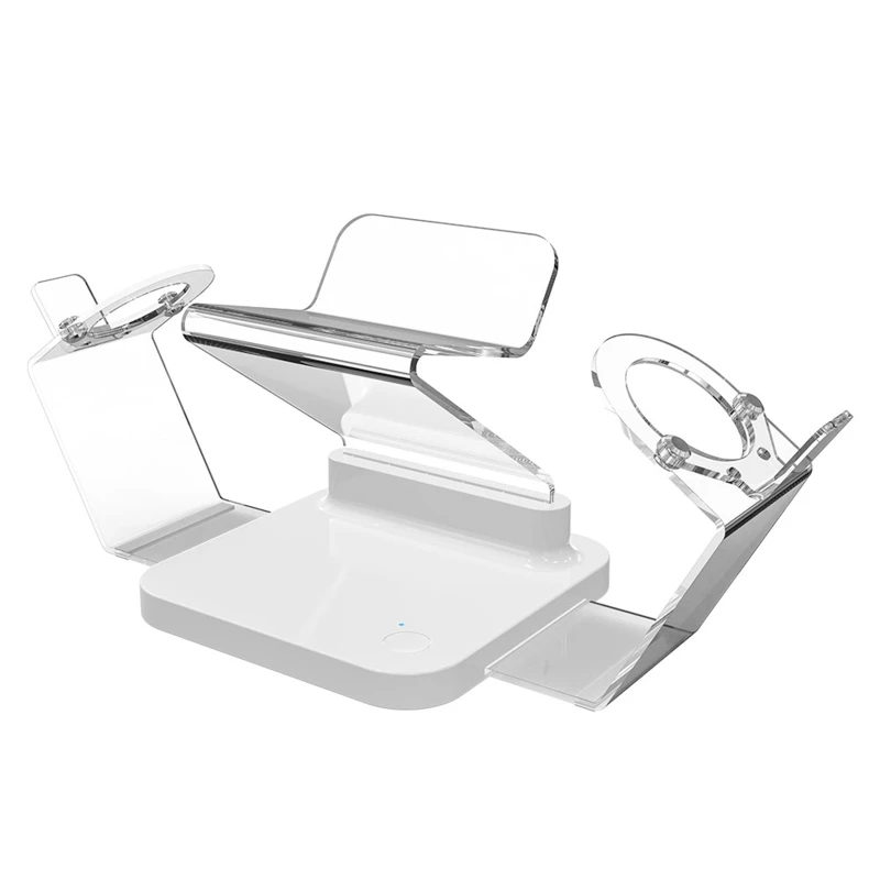 

VR Magnetic Charging Dock Compatible with Quest 2 Headset Desktop Display Stand VR High-transparency Acrylic Mount