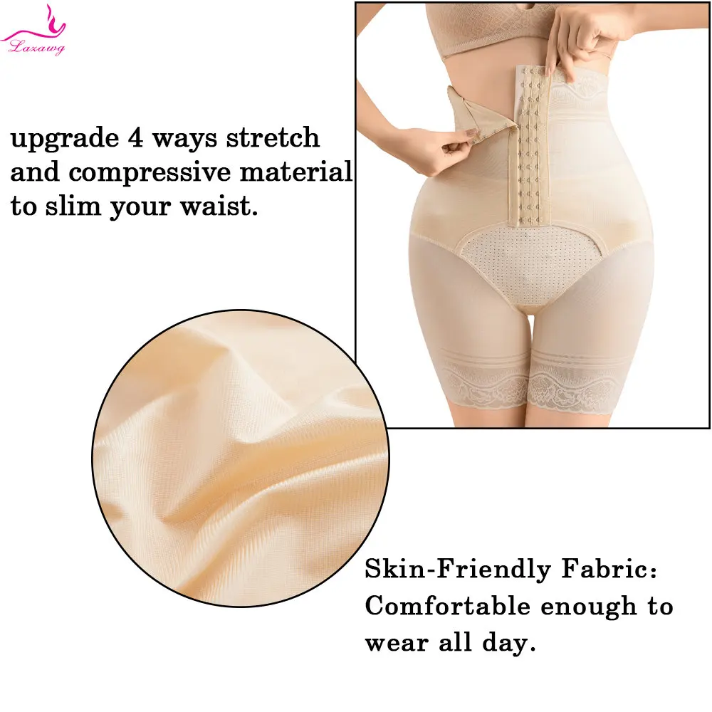 LAZAWG Body Shaper Shorts for Women Waist Trainer Tummy Control Panties High Waist Shapewear Ladies Safety Shorts Seamless