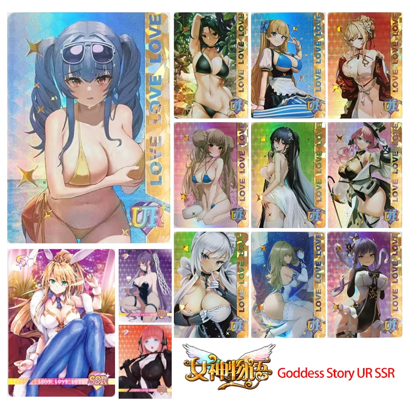 

Rare UR SSR card Goddess Story cartoon Anime characters Bronzing collection Game cards Christmas Birthday gifts Children's toys
