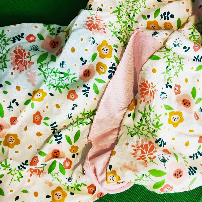 Women's Cotton Nightdress Sexy Flower Lace Nightgown O-Neck Full Sleeve Cute Summer Casual Nightwear Fashion Clothes Big Size