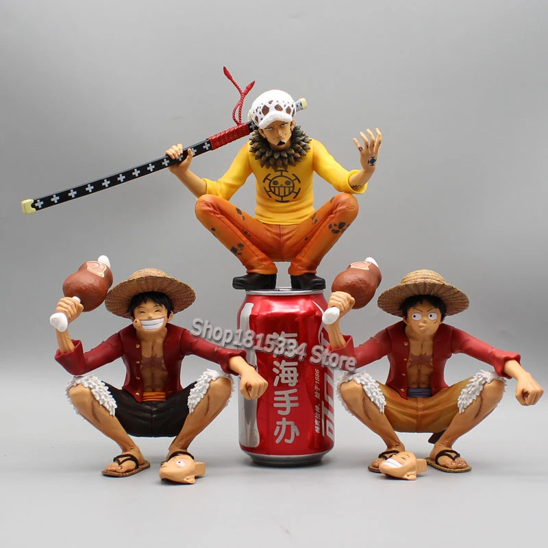 

15cm One Piece Water Law Action Figure Eat Meat Monkey D. Luffy Trafalgar D. Water Law Anime Figure PVC Model Toys Ornamen Gifts