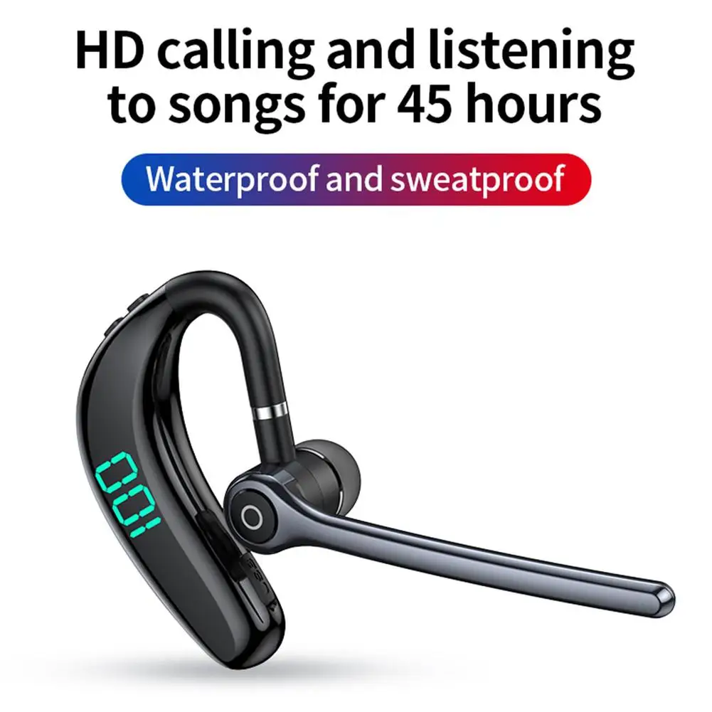 

V18 Wireless Bluetooth-compatible 5.3 Headphones Dual Mic Noise Reduction Headset Ear Hook Business Earphone