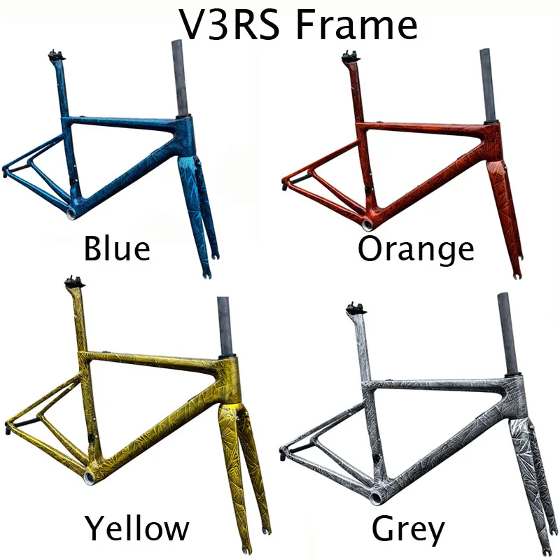 

FASTERWAY V3RS Frozen Color Carbon Road Bike Frame:Frameset+Fork+Seat Post+Headset+Clamp,Six Colors Can Be Choosen