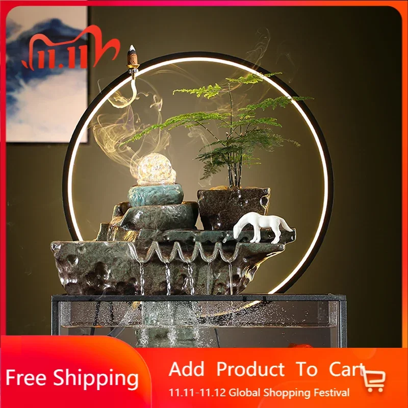 

Incense Burner Ornament Backflow Inscence Holder Diffuser Waterfall Burner Essenti Oil Diffus Buda Aromatherapy Home Decor