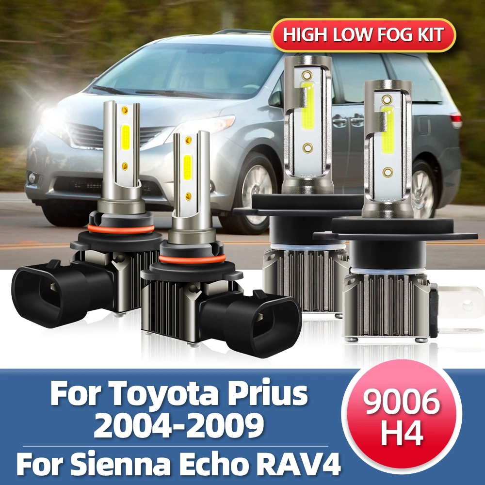 

4x осветительные приборы, лампы ближнего/дальнего света и мини-фары головного света для Toyota Echo Sienna RAV4 2001-2005 для Prius 2004-2009