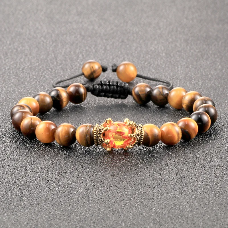 

Creative Braided Bracelet Suitable For Men And Women Volcanic Stone Hand Rope Suitable For Daily Wear mAtching Direct