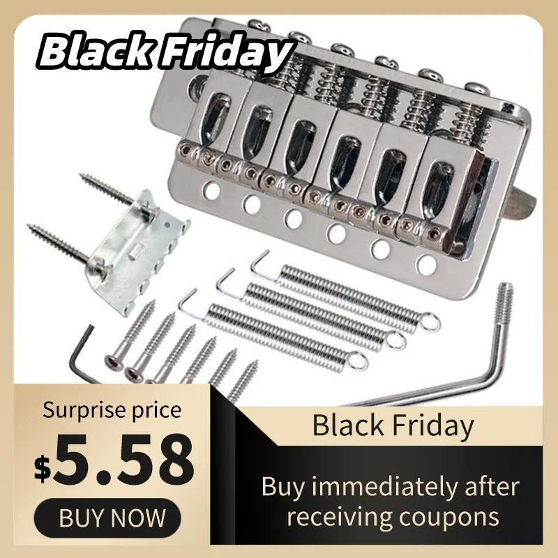 

6 Strings Guitar Bridge Saddle Tailpiece for Guitar Strat SQ ST Electric Guitar Tremolo Bridge Standard Guitar Accessories