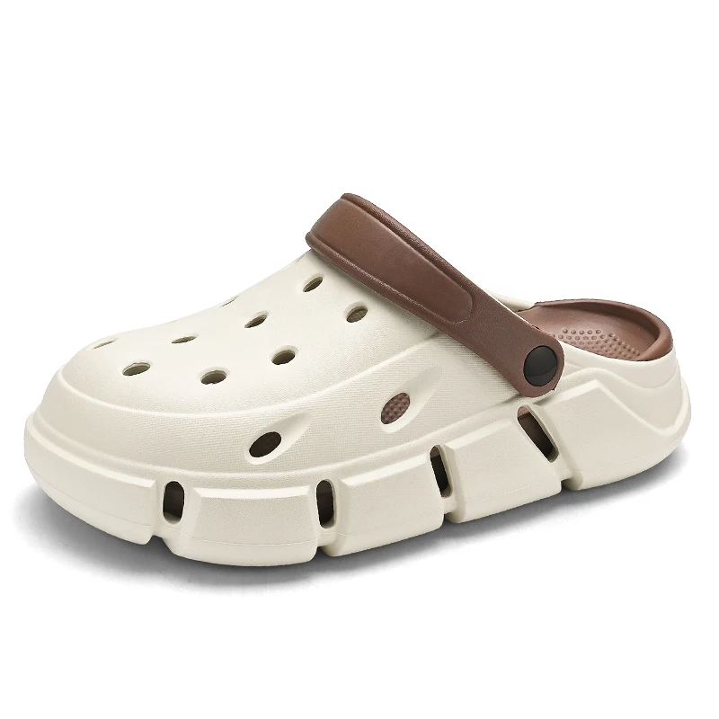 Сандалии мужские с закрытым носком босоножки дырками Нескользящие пляжные