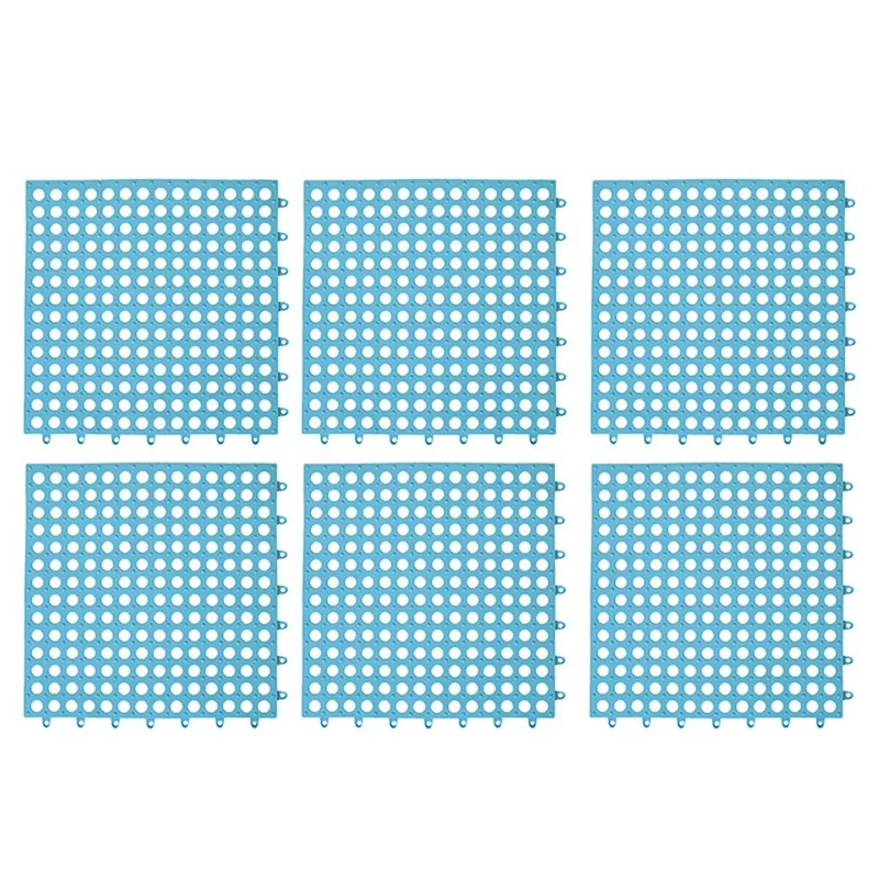 

6 шт., Нескользящие напольные коврики из ПВХ, 30x30 см-fs-phfu