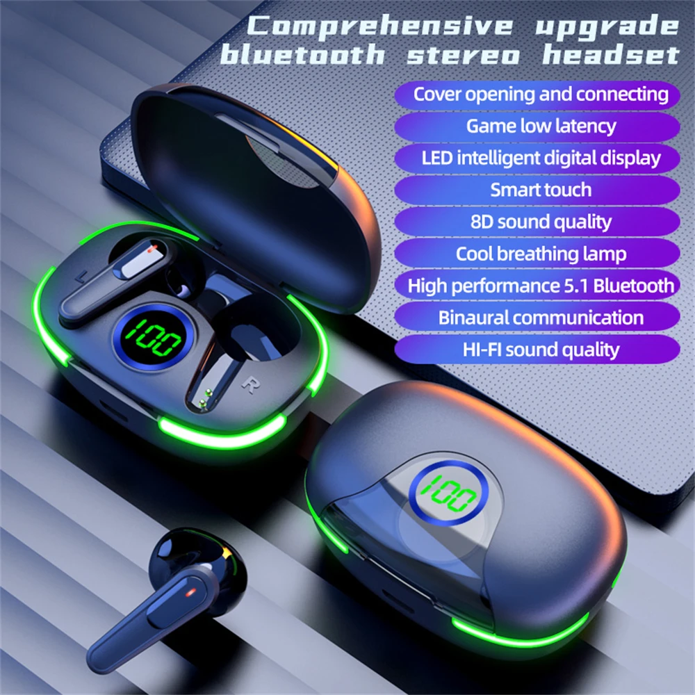 

Original TWS Air Pro 80 Wireless Bluetooth Headset with Mic LED Display Earbuds Wireless Headphones Air Fone Bluetooth Earphones
