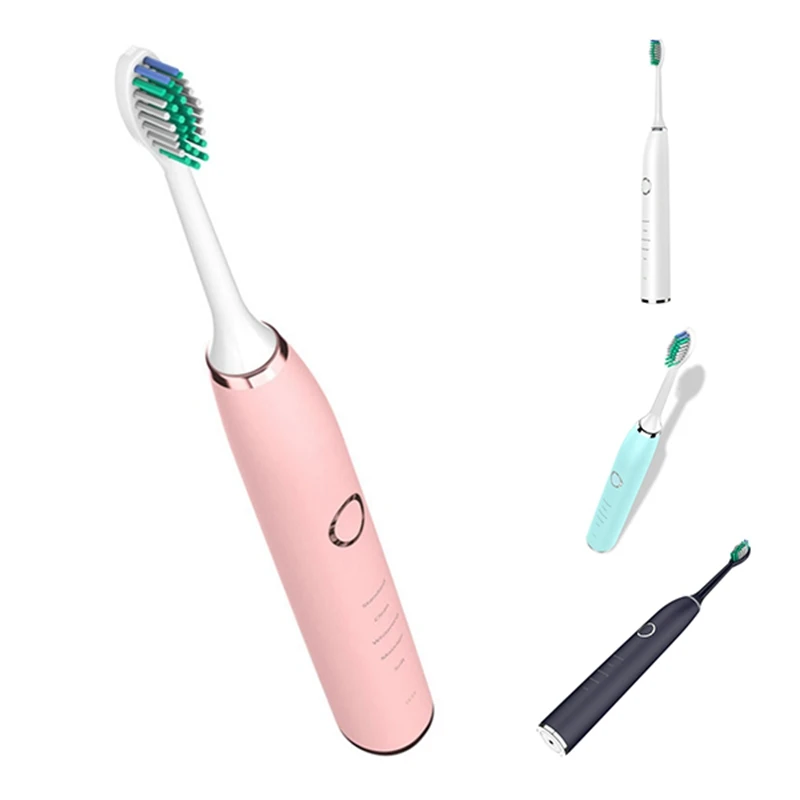 

Electric Toothbrush Adult Timer Brush 25 Mode USB Charger Rechargeable Tooth Brushes Replacement Heads Set