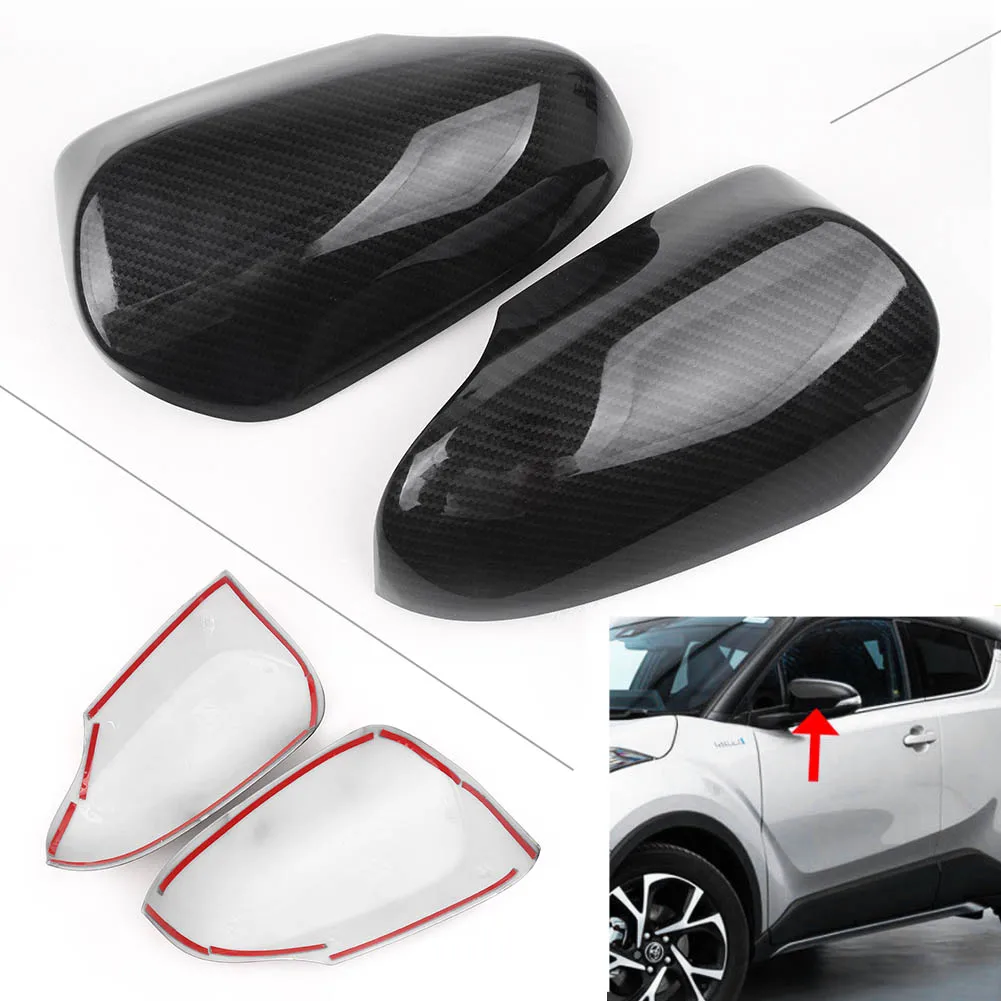 

Автомобильный Стайлинг, боковые Чехлы для зеркал заднего вида, защитное украшение для Toyota CHR C-HR 2016 2017 2018 ABS пластик