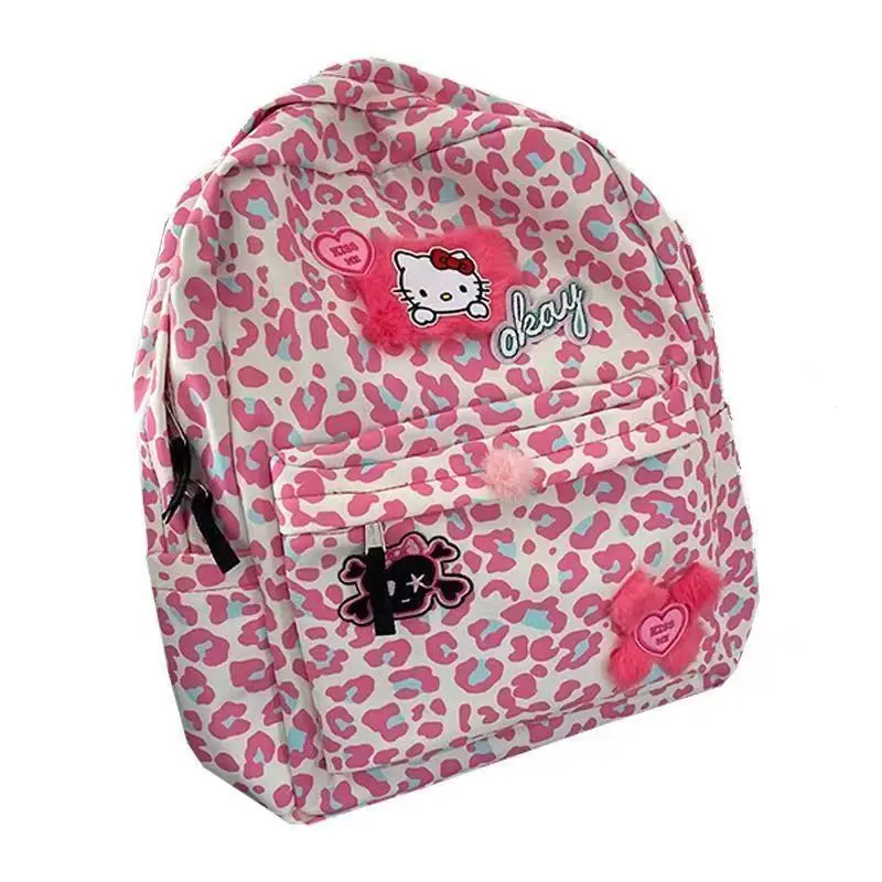 

Cartoon Hello Kitty Canvas School Bags for Gilr Sanrio Cute Kids Kindergarten SchoolBags Children Girls Boy Book Bags Back Pack