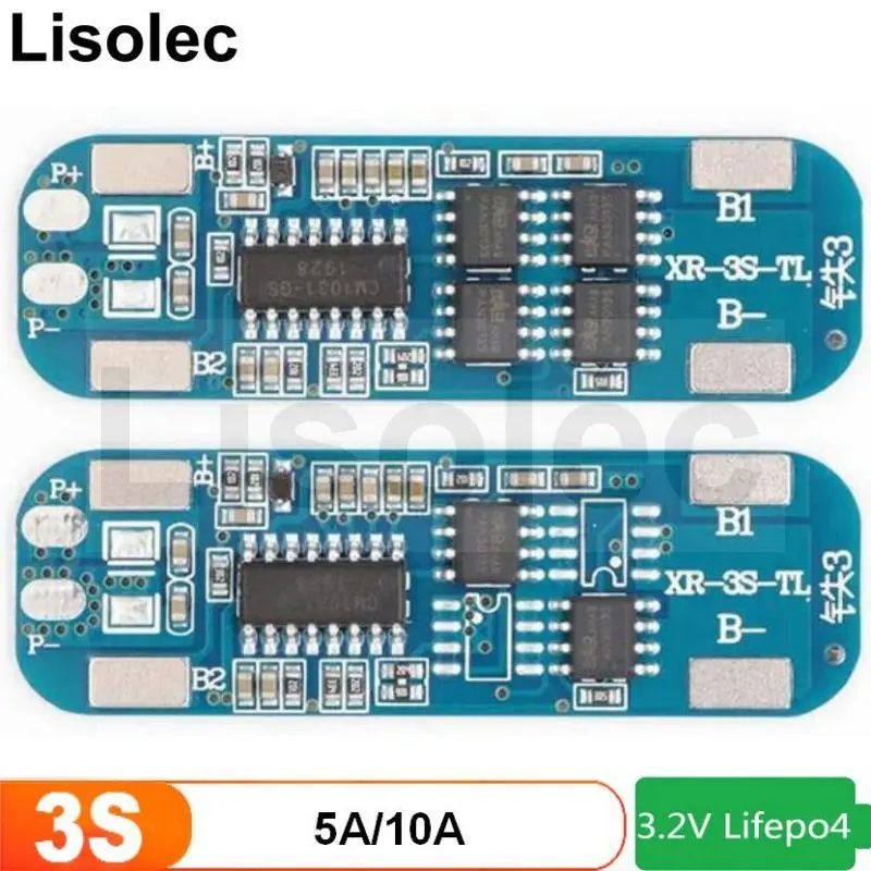 Lifepo4 3S 9V 5A 10A BMS 18650 Lithium Battery Charge Discharge Short Circuit Protection Charge Circuit Board for Tools